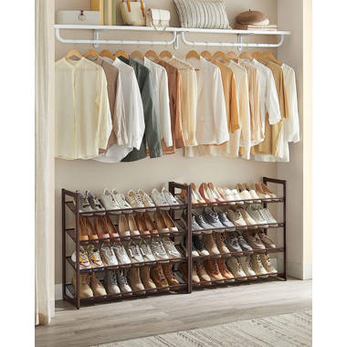 17 Stories 32 Pair Stackable Shoe Rack Wayfair